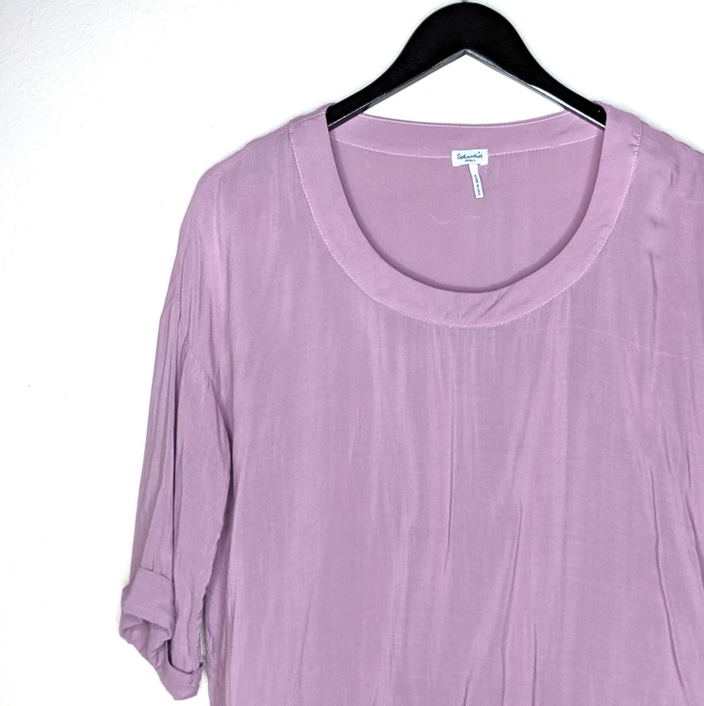 Anthropologie Splendid Purple Flowy Boxy Blouse